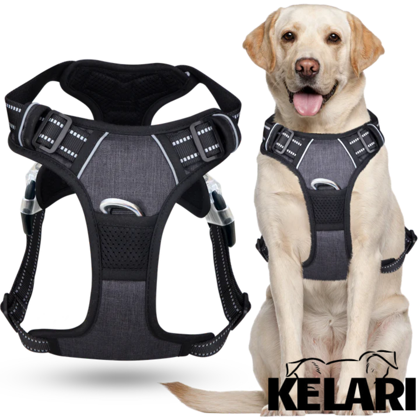 Szelki dla psa z uchwytem – BEZ CIĄGNIĘCIA - Kelari™